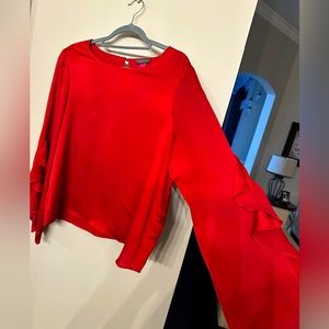 Vince Camuto Red Blouse Large